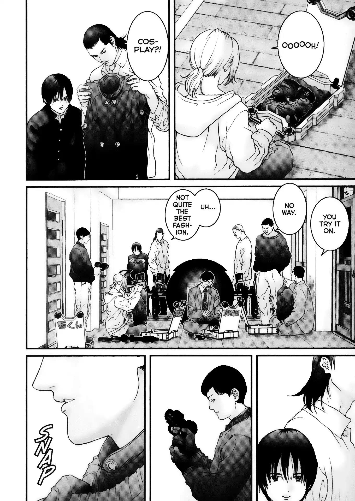 Gantz Chapter 4 page 14 - Chapter 4: Vol.1 0004: Command from the Black Sphere