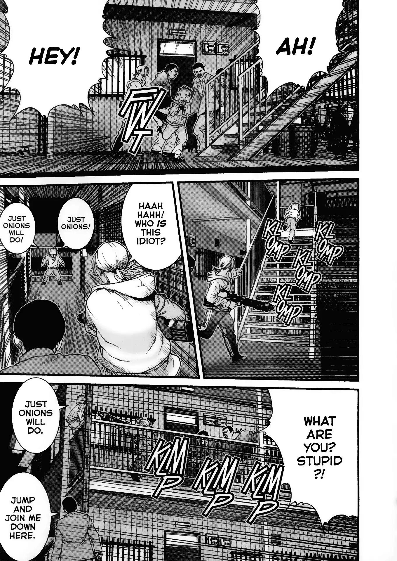 Gantz Chapter 6 page 13 - Chapter 6: Vol.1 0006: Encounter with the Onion Alien