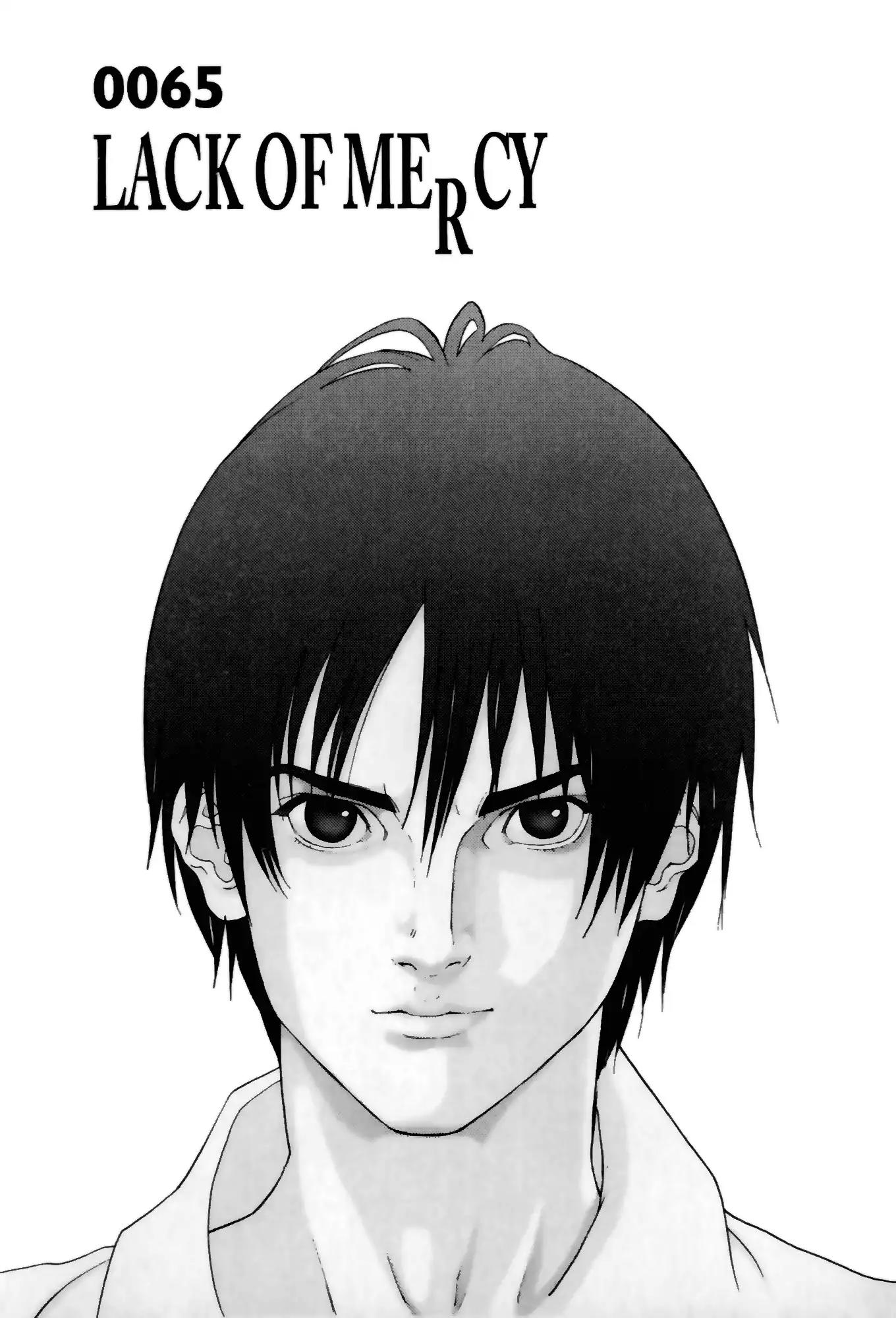 Gantz Chapter 65 page 1 - Chapter 65: Vol.6 0065: Lack of Mercy