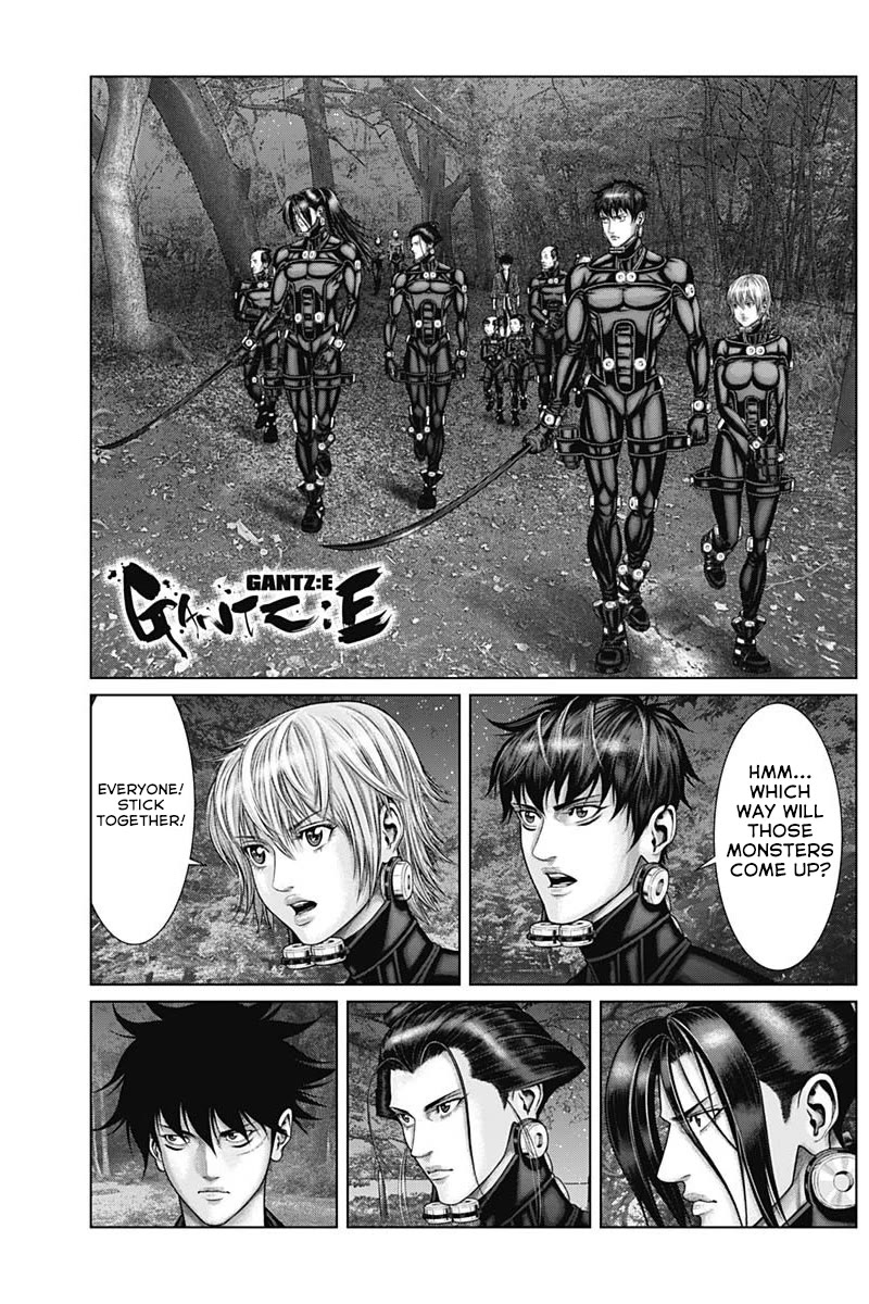 Gantz:E Chapter 55 page 1 - Chapter 55: The resonace of killing will