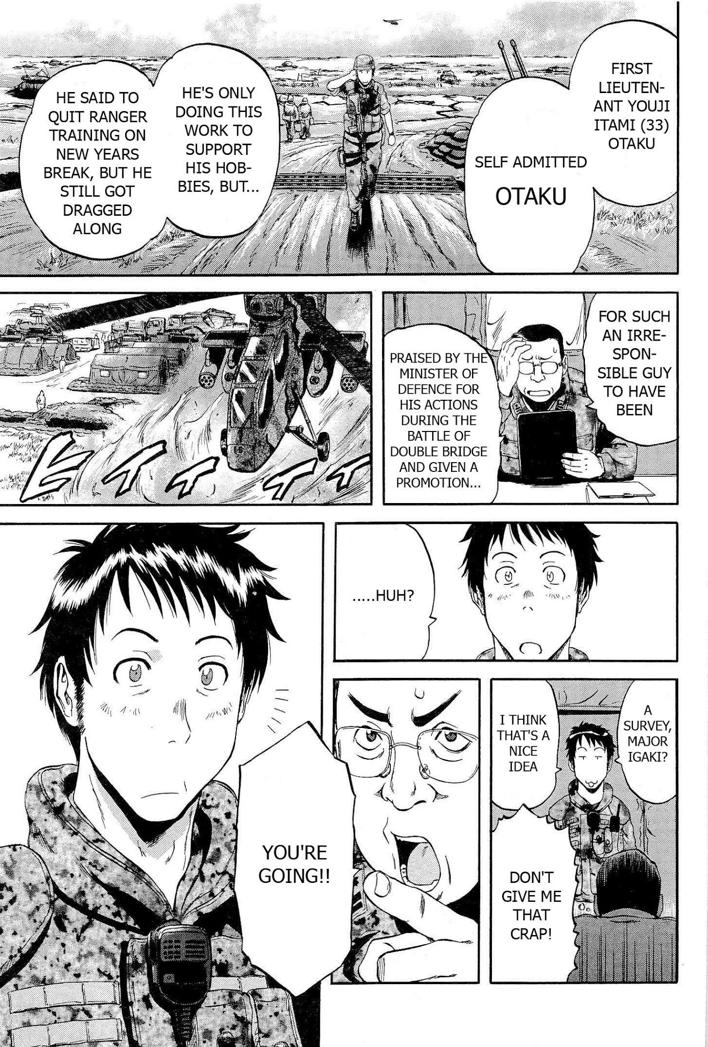 Gate - Jietai Kare no Chi nite, Kaku Tatakeri Chapter 1 page 38 - Chapter 1: Outbreak of an Inter-World War