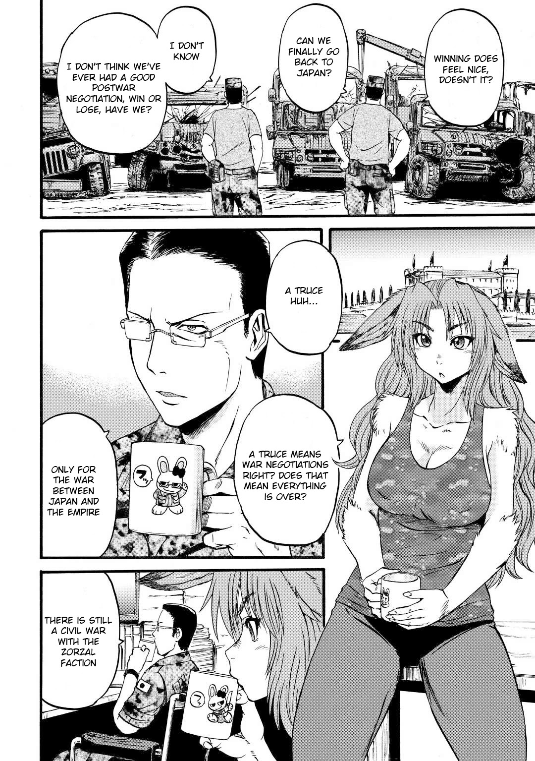 Gate - Jietai Kare no Chi nite, Kaku Tatakeri Chapter 110 page 4 - Chapter 110