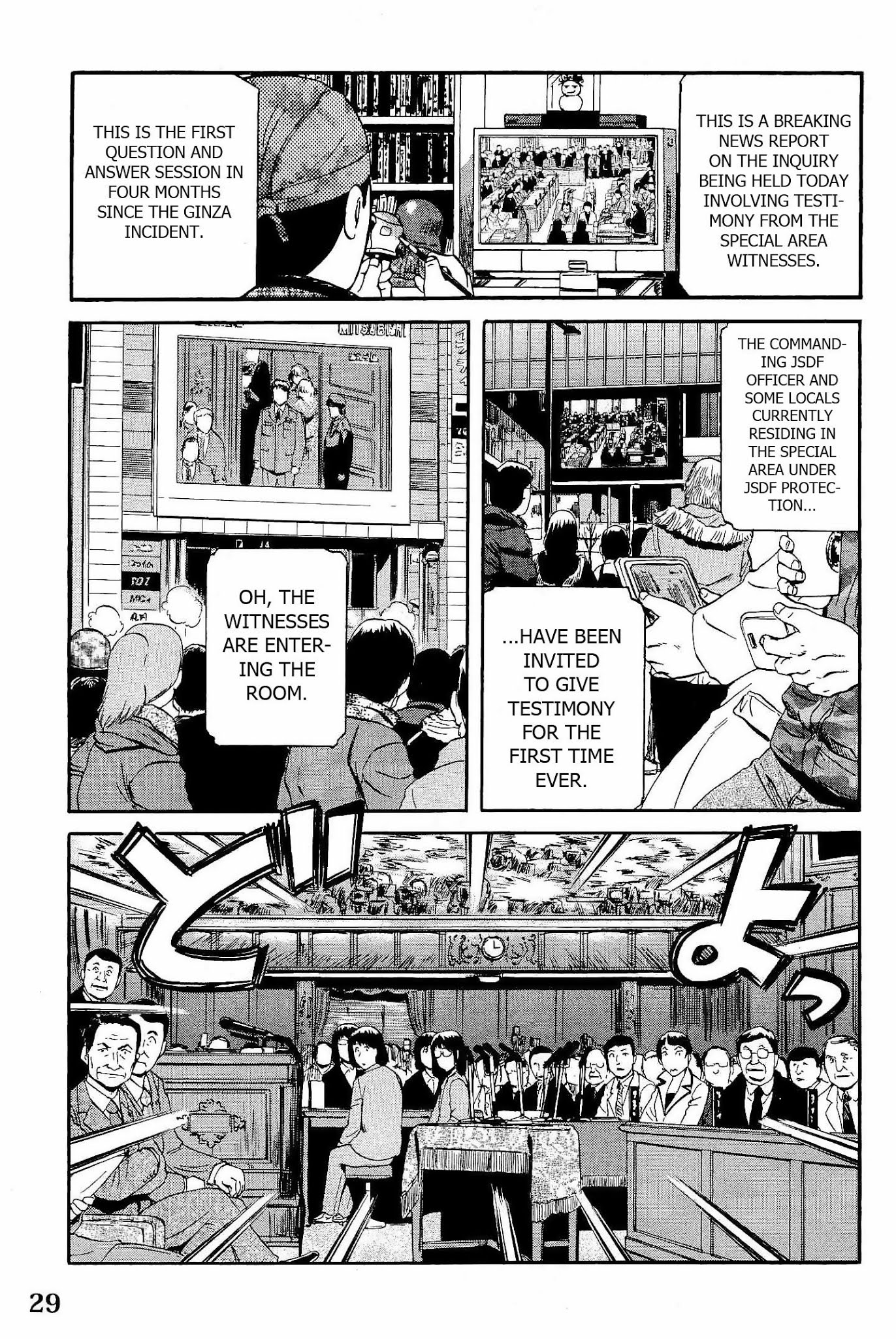 Gate - Jietai Kare no Chi nite, Kaku Tatakeri Chapter 18 page 1 - Chapter 18: The World's Greatest National Diet Broadcast