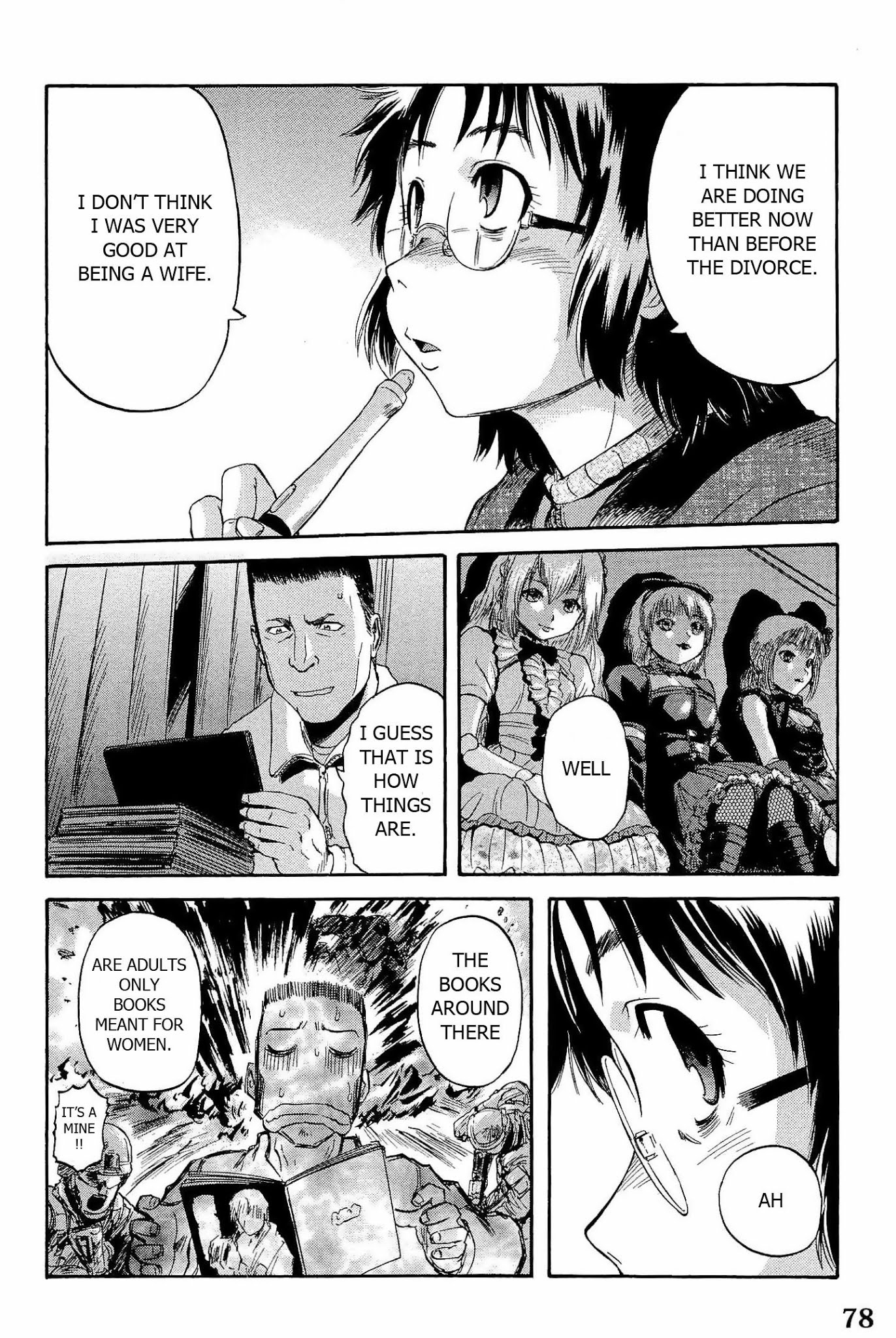 Gate - Jietai Kare no Chi nite, Kaku Tatakeri Chapter 19 page 24 - Chapter 19: Risa's Cluttered Room