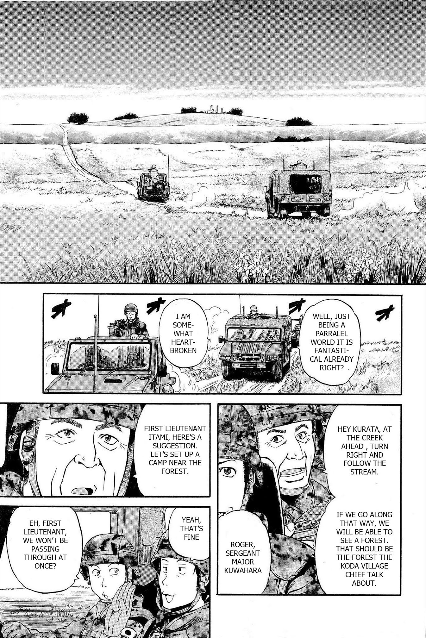 Gate - Jietai Kare no Chi nite, Kaku Tatakeri Chapter 2 page 11 - Chapter 2: Third Recon Team to the Special Region
