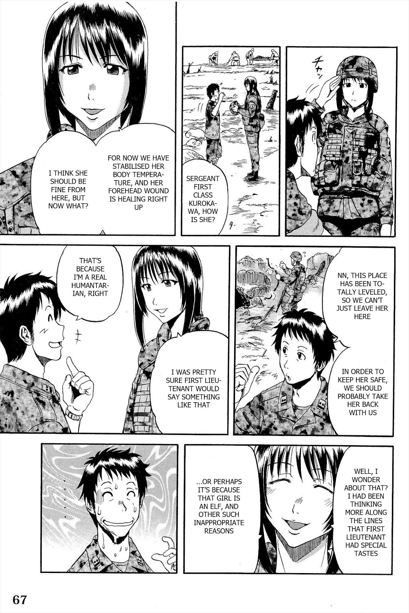 Gate - Jietai Kare no Chi nite, Kaku Tatakeri Chapter 3 page 17 - Chapter 3: Tuka and Flame Dragon