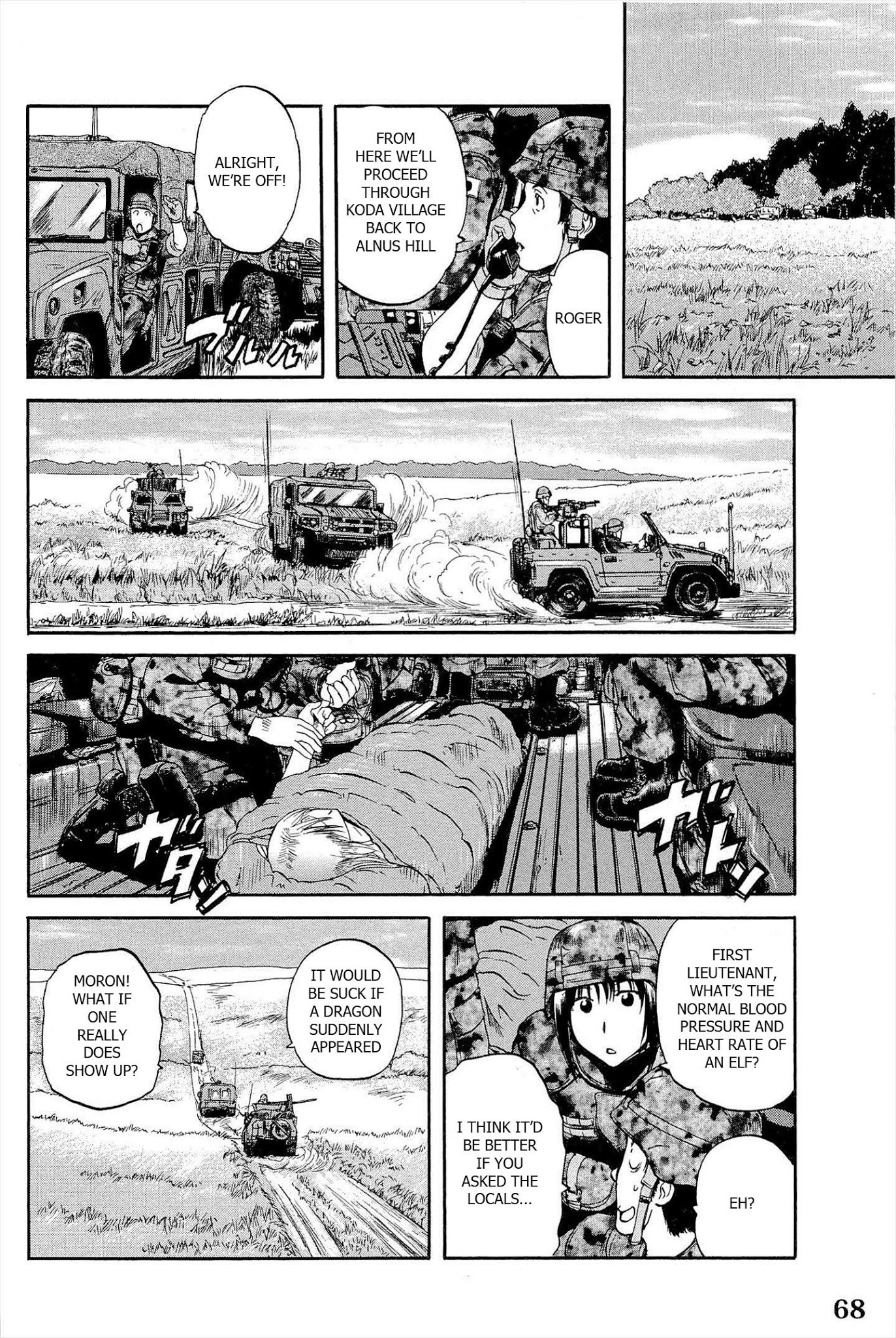 Gate - Jietai Kare no Chi nite, Kaku Tatakeri Chapter 3 page 18 - Chapter 3: Tuka and Flame Dragon