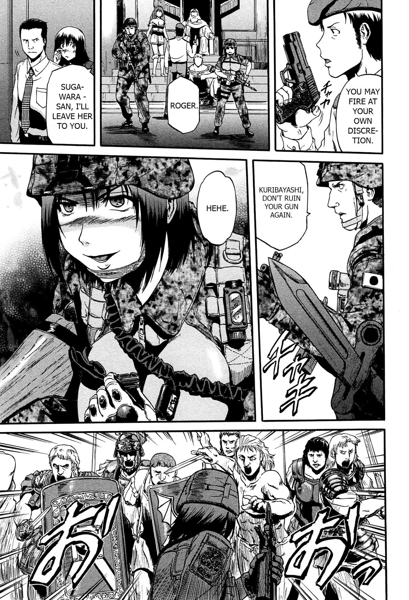 Gate - Jietai Kare no Chi nite, Kaku Tatakeri Chapter 33 page 11 - Chapter 33: Kuribayashi's Wild Dance
