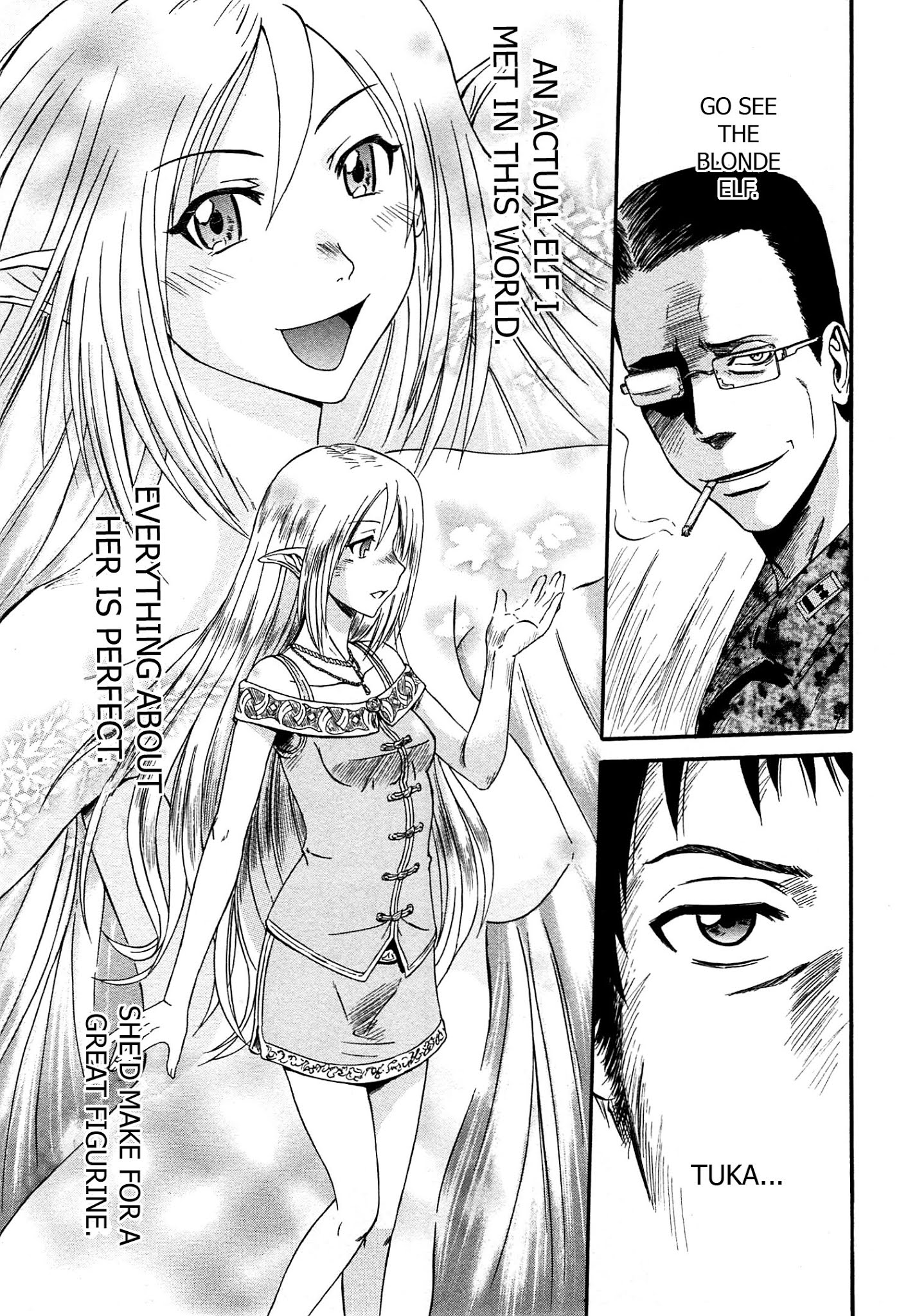 Gate - Jietai Kare no Chi nite, Kaku Tatakeri Chapter 37 page 3 - Chapter 37: Tuka's Eye