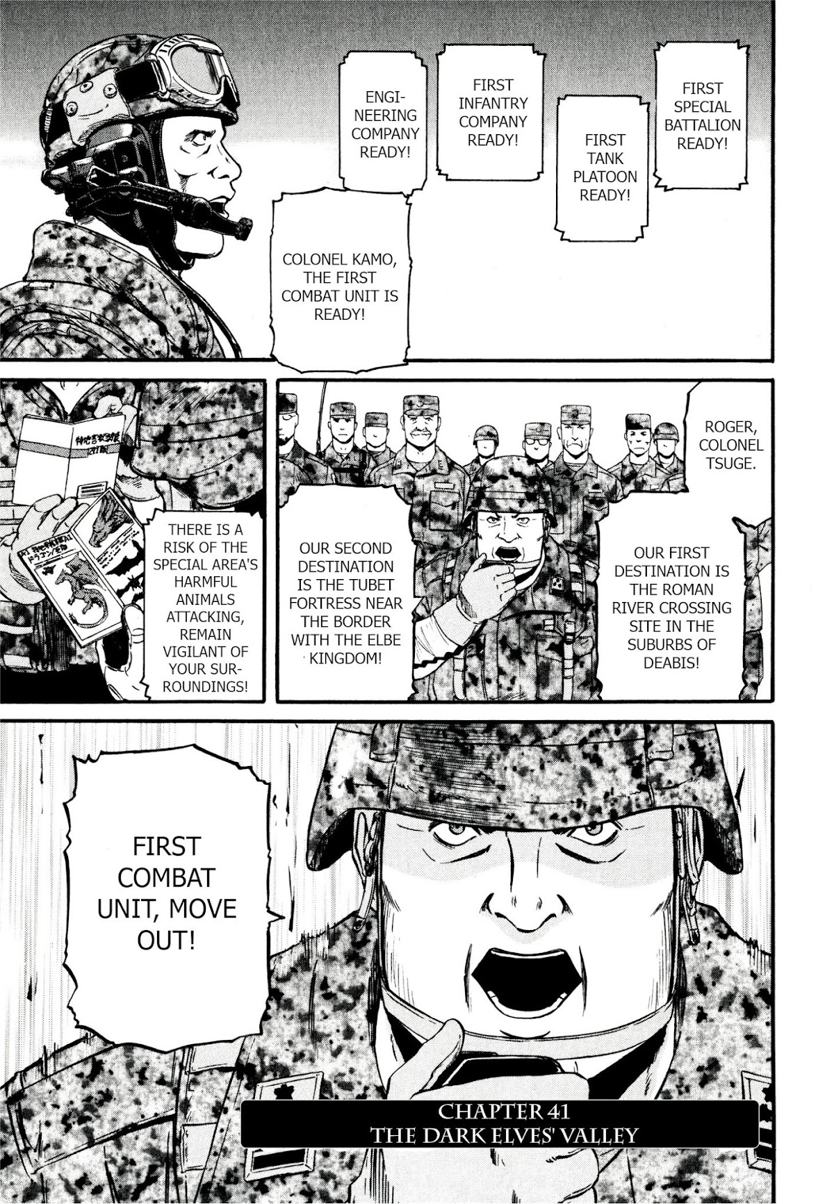Gate - Jietai Kare no Chi nite, Kaku Tatakeri Chapter 41 page 1 - Chapter 41: (Chapter 41 & 42) The Dark Elves' Valley