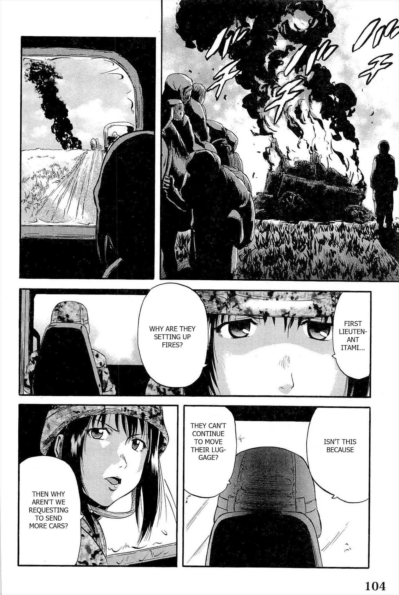 Gate - Jietai Kare no Chi nite, Kaku Tatakeri Chapter 5 page 10 - Chapter 5: Flame Dragon Attacks