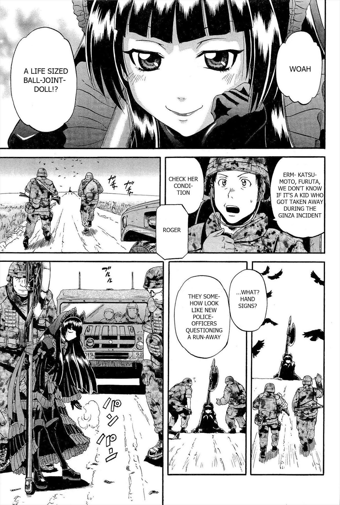 Gate - Jietai Kare no Chi nite, Kaku Tatakeri Chapter 5 page 15 - Chapter 5: Flame Dragon Attacks