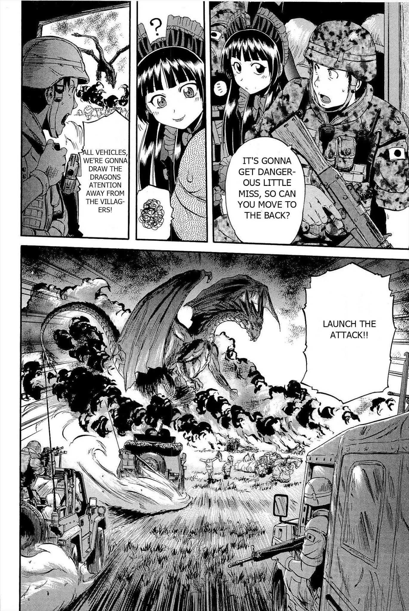 Gate - Jietai Kare no Chi nite, Kaku Tatakeri Chapter 5 page 24 - Chapter 5: Flame Dragon Attacks