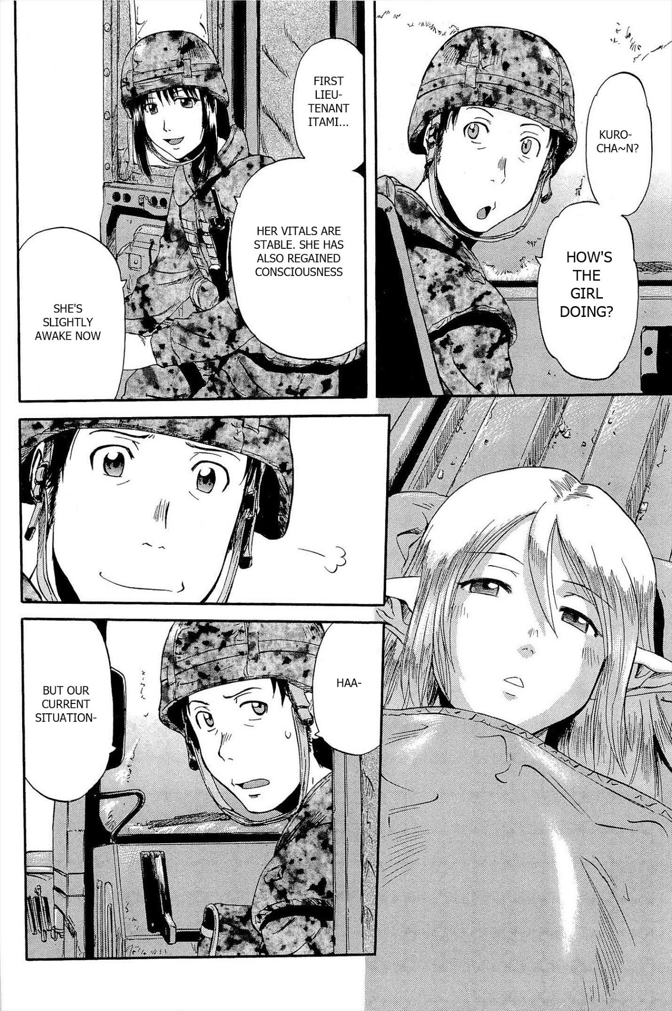 Gate - Jietai Kare no Chi nite, Kaku Tatakeri Chapter 5 page 4 - Chapter 5: Flame Dragon Attacks