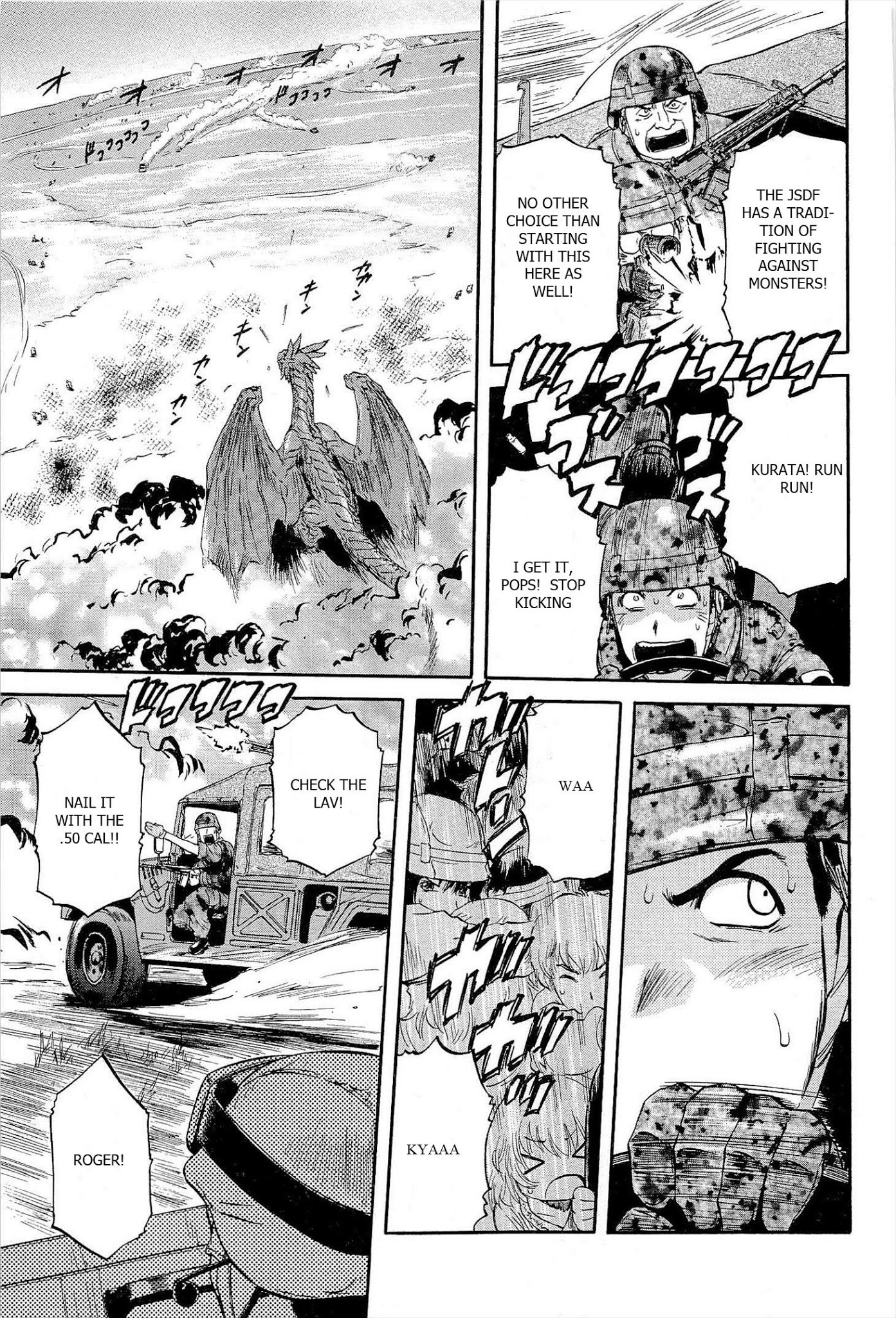 Gate - Jietai Kare no Chi nite, Kaku Tatakeri Chapter 6 page 7 - Chapter 6: Intercepting the Flame Dragon