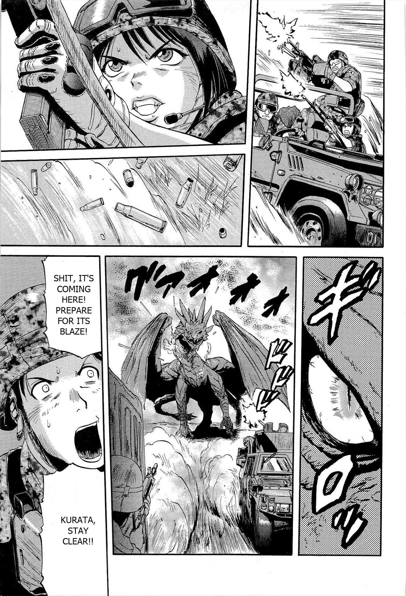 Gate - Jietai Kare no Chi nite, Kaku Tatakeri Chapter 6 page 9 - Chapter 6: Intercepting the Flame Dragon