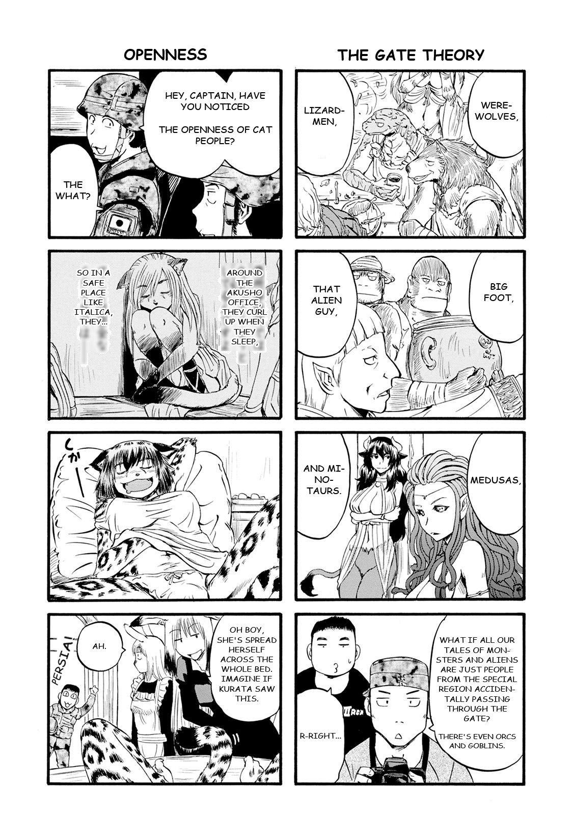 Gate - Jietai Kare no Chi nite, Kaku Tatakeri Chapter 67.5 page 4 - Chapter 67.5: Marutto Gate! Threat of War Chapter (translation:Uxtef)