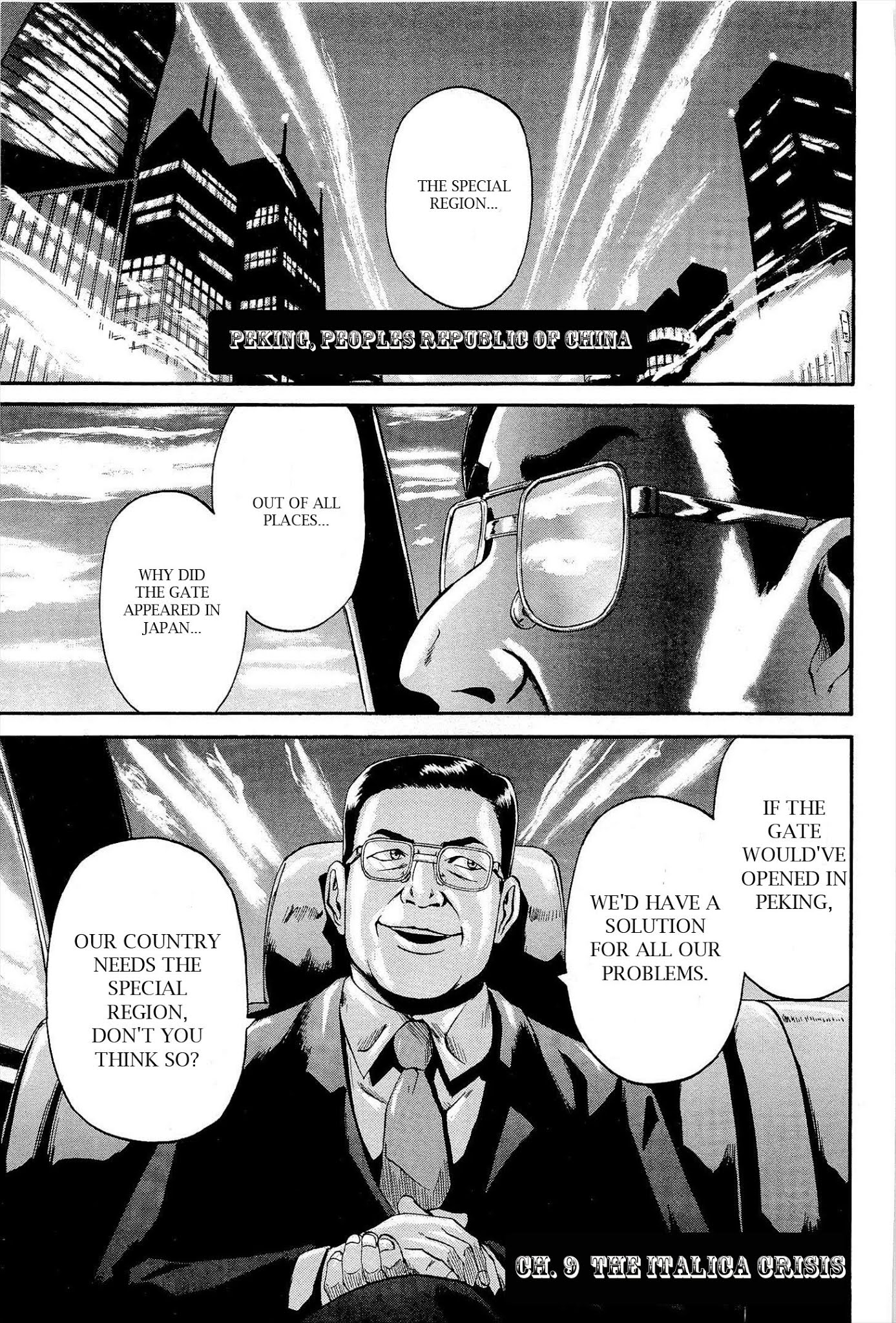 Gate - Jietai Kare no Chi nite, Kaku Tatakeri Chapter 9 page 1 - Chapter 9: The Italica Crisis