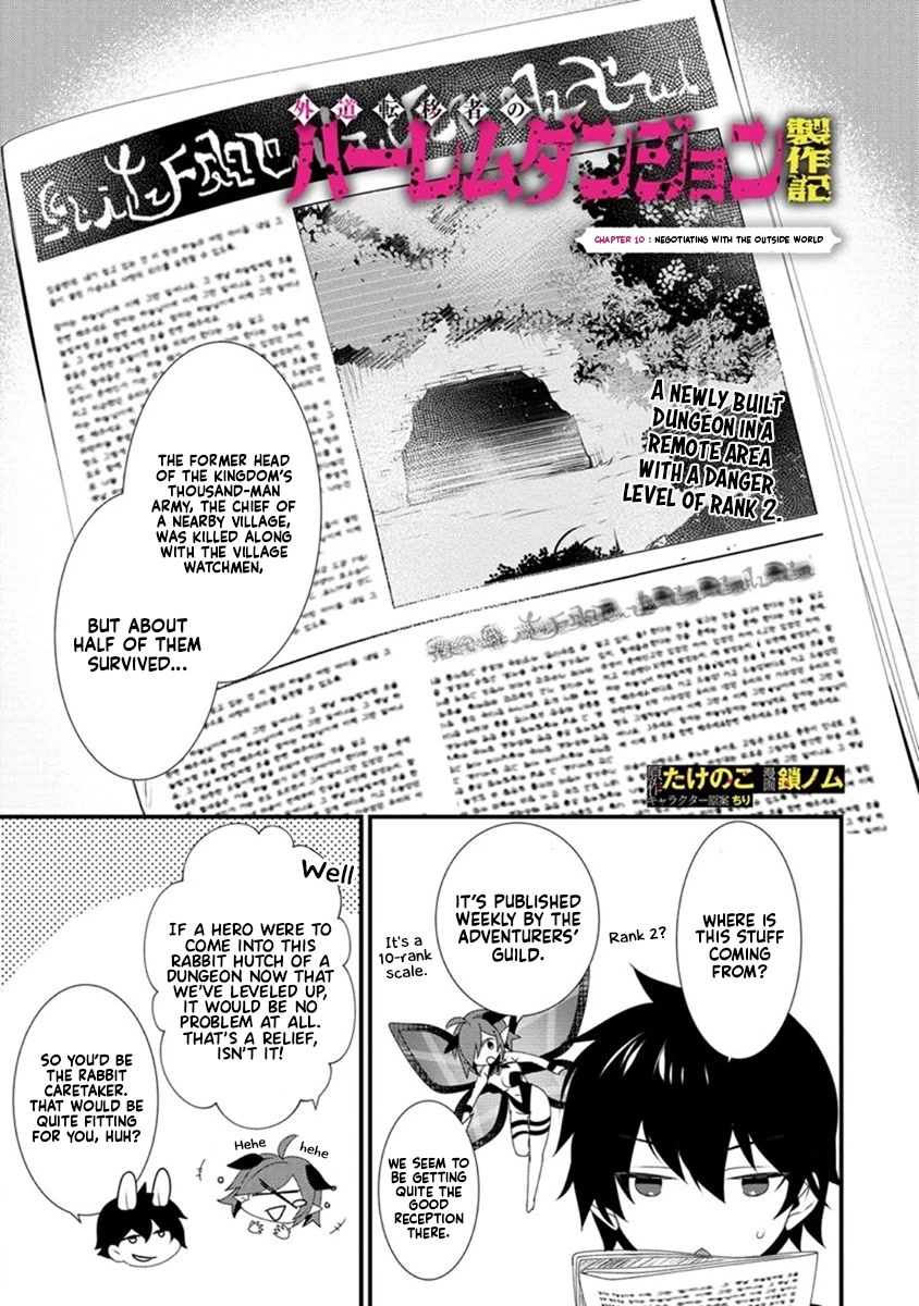 Gedou Tenisha no Harem Dungeon Seisakuki Chapter 10 page 2 - Chapter 10: Negotiating With The Outside World