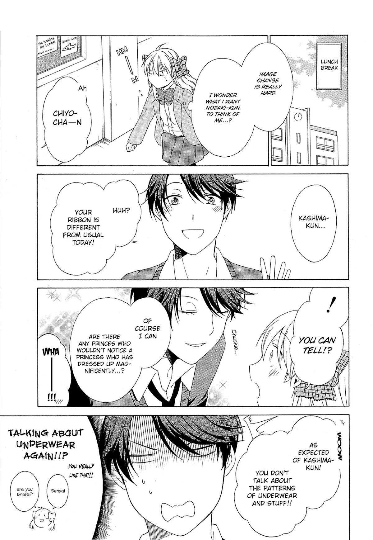Gekkan Shoujo Nozaki-kun Anthology Chapter 16 page 5 - Chapter 16: Chiyo-chan's Ribbon [END]