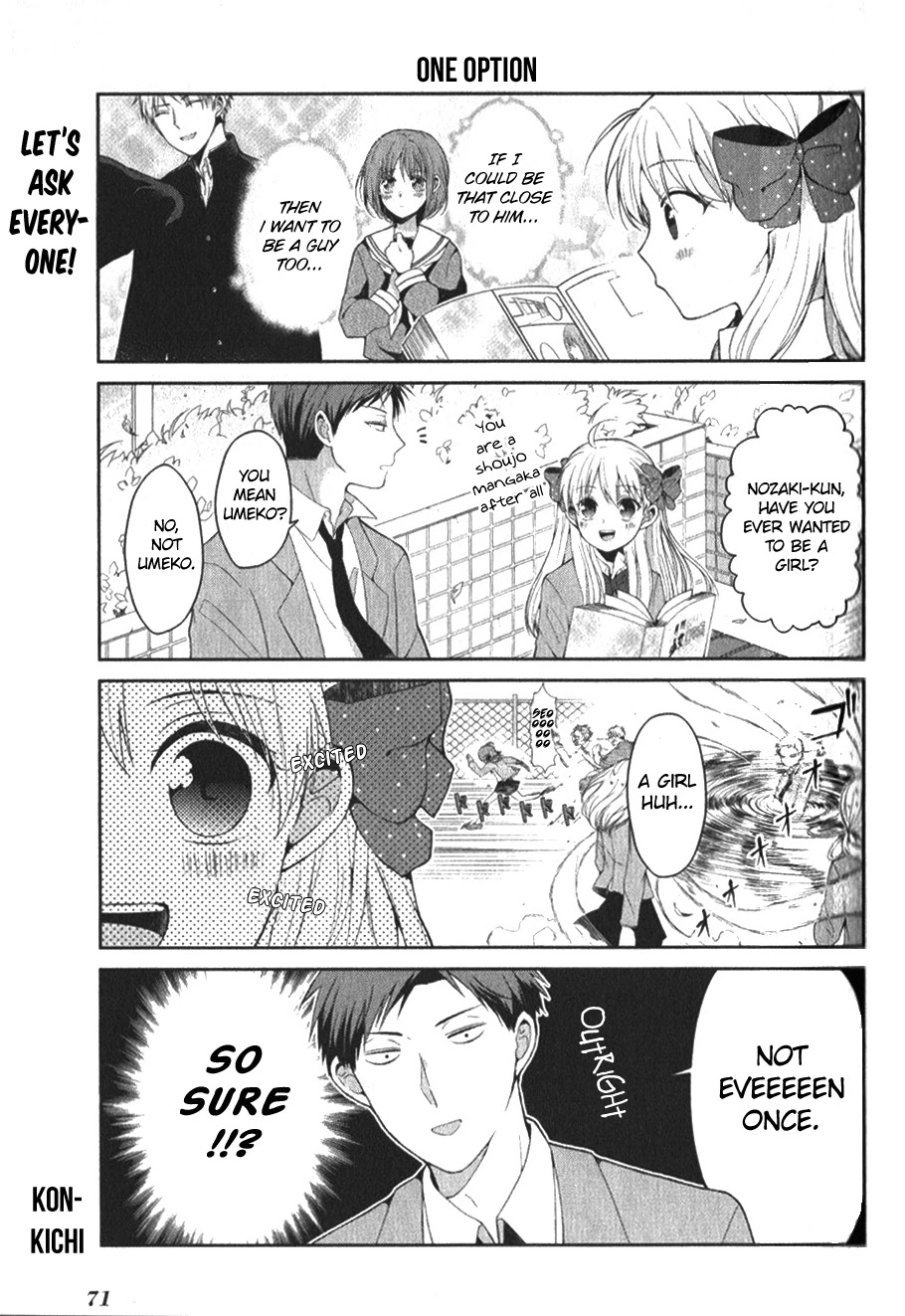 Gekkan Shoujo Nozaki-kun Anthology Chapter 8 page 1 - Chapter 8: Let's Ask Everyone