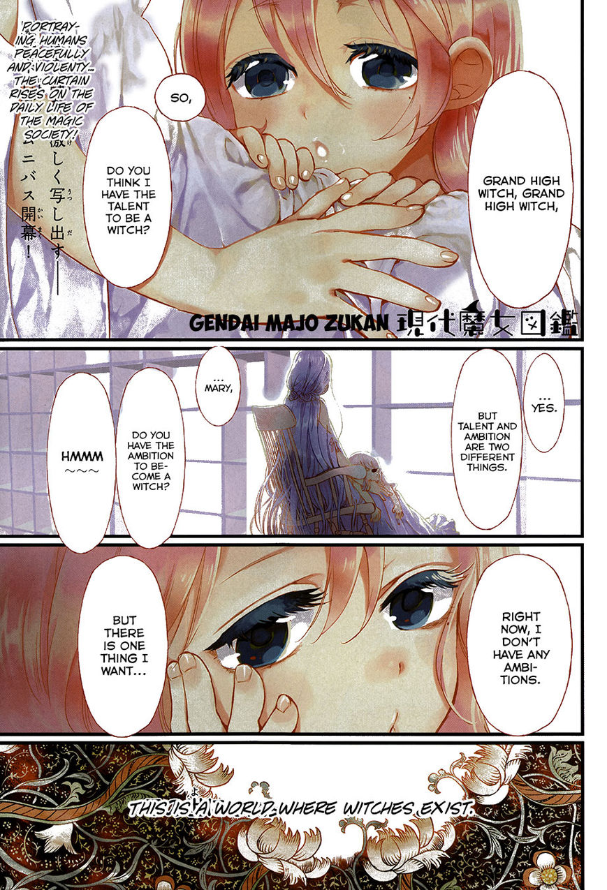 Gendai Majo Zukan Chapter 1 page 3 - Chapter 1 : A Certain Witch And Her Wish