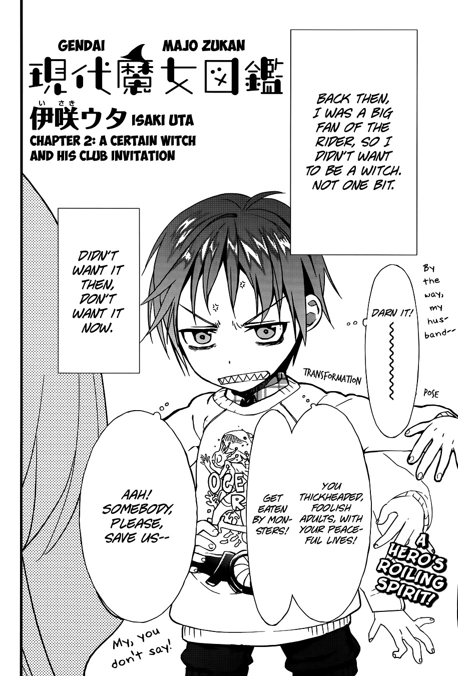 Gendai Majo Zukan Chapter 2 page 3 - Chapter 2 : A Certain Witch And His Club Invitation