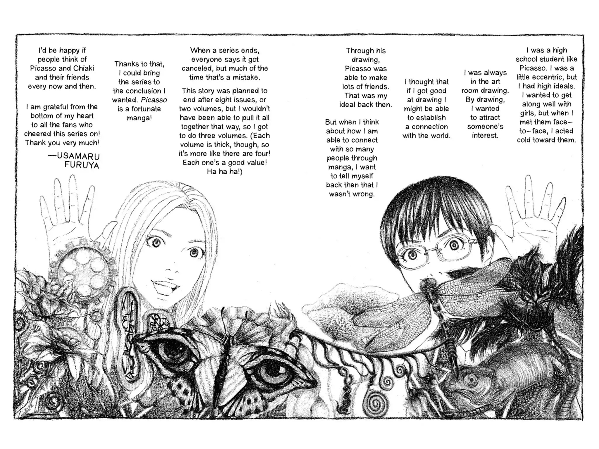 Genkaku Picasso Chapter 11.5 page 4 - Vol.3 AFTERWORD