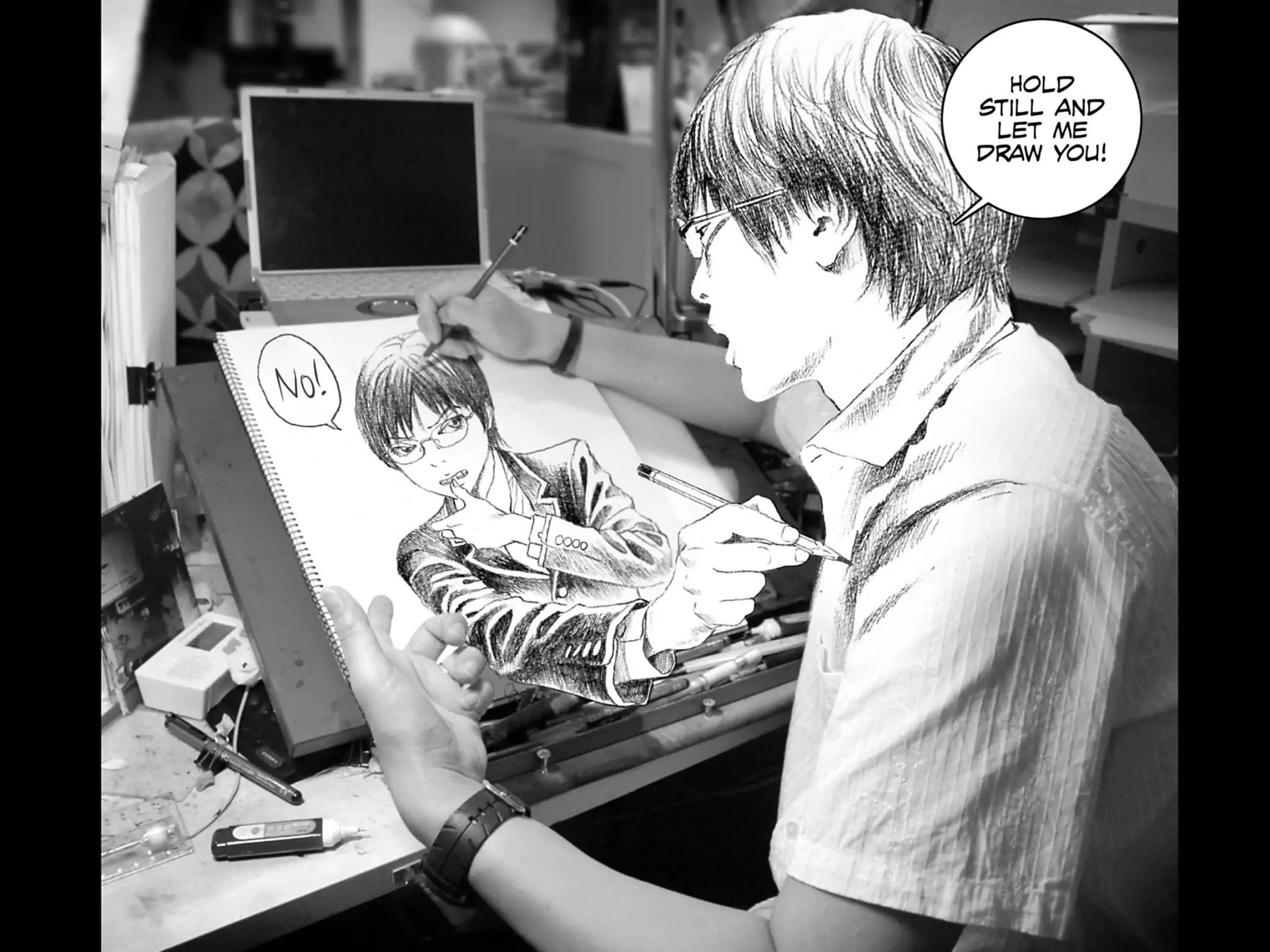 Genkaku Picasso Chapter 5 page 4 - Chapter 5: Vol.2 Vision 5: OTA'S GIRLFRIEND