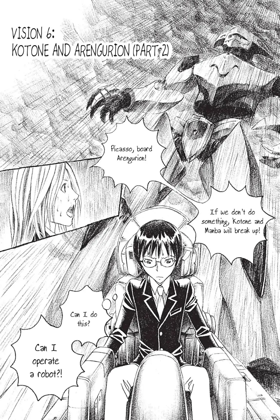 Genkaku Picasso Chapter 6.2 page 1 - Chapter 6: Vol.2 Vision 6: KOTONE and ARENGURION (part 2)
