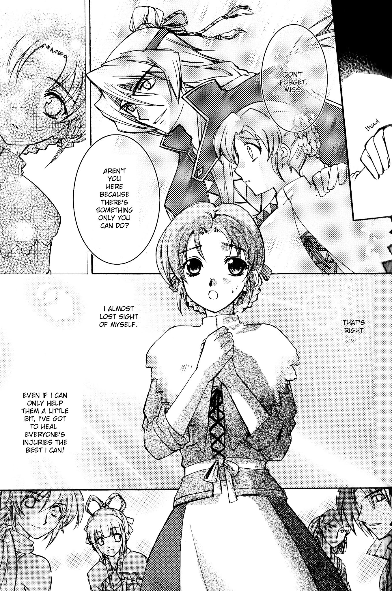 Gensou Suikoden 5 Anthology Chapter 3.2 page 9 - Chapter 3 v2 : Please Heal My Heart, by Morozumi Sumika