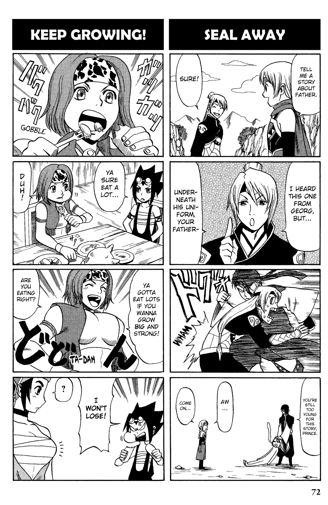 Gensou Suikoden V: 4-Koma Manga Chapter 10 page 8 - Chapter 10 : Everyone Has Something [Kikuchiyo Anko]