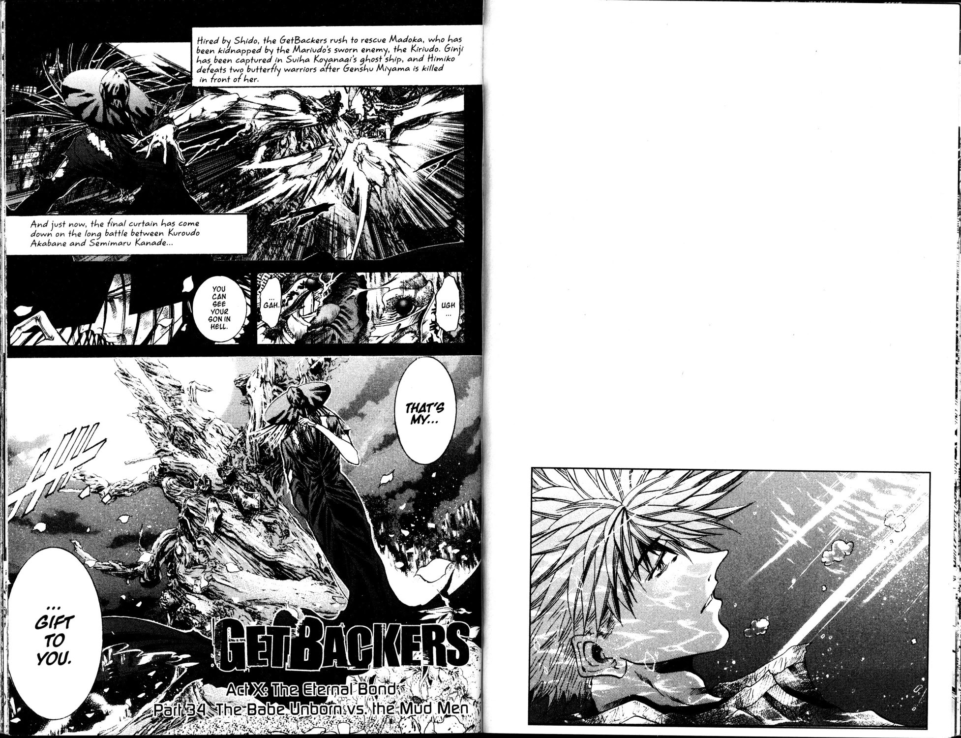 Get Backers Chapter 195 page 1 - Chapter 195: Act X: The Eternal Bond (34): The Babe Unborn vs. The Mud Men