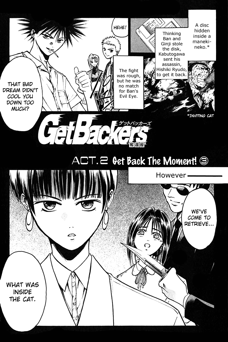 Get Backers Chapter 6 page 5 - Chapter 6: Act II: The Case Of The Lucky Cat [Get Beck The Moment] (3): Don’t Go Taking My Heart