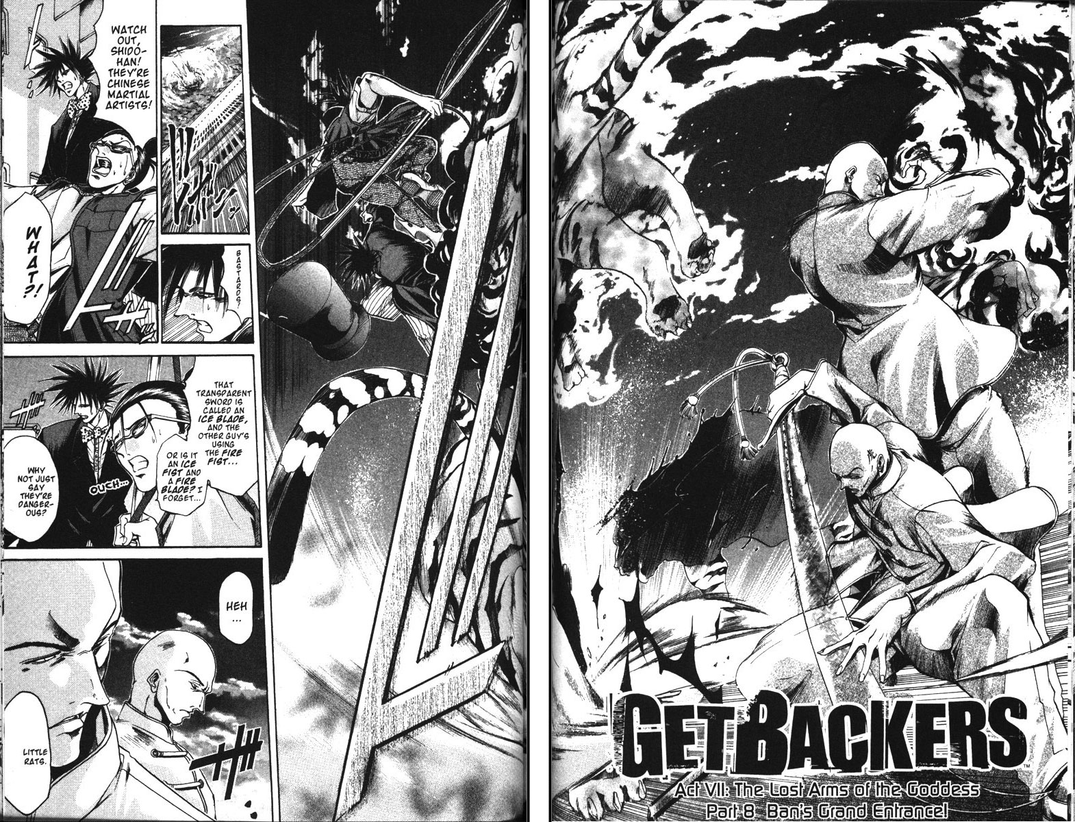 Get Backers Chapter 96 page 4 - Chapter 96: Act VII: The Lost Arms of the Goddess (8): Ban's Grand Entrance!