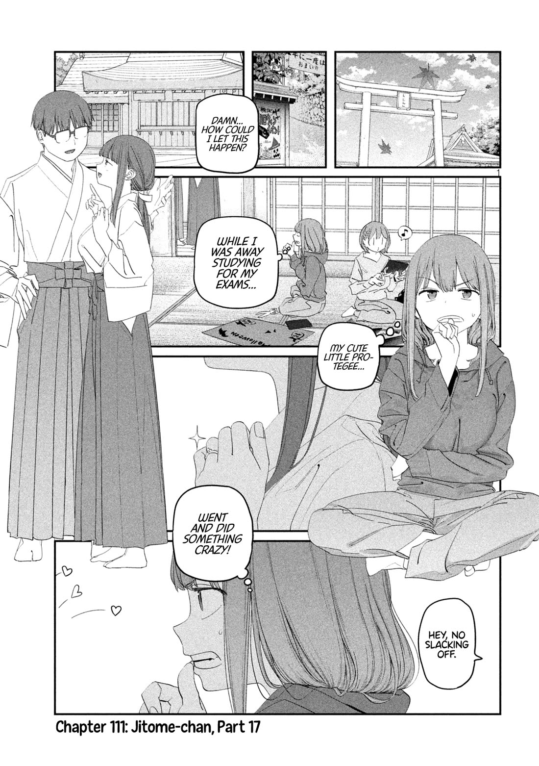 Getsuyoubi no Tawawa (Serialization) Chapter 111 page 2 - Chapter 111: Jitome-chan, Part 17