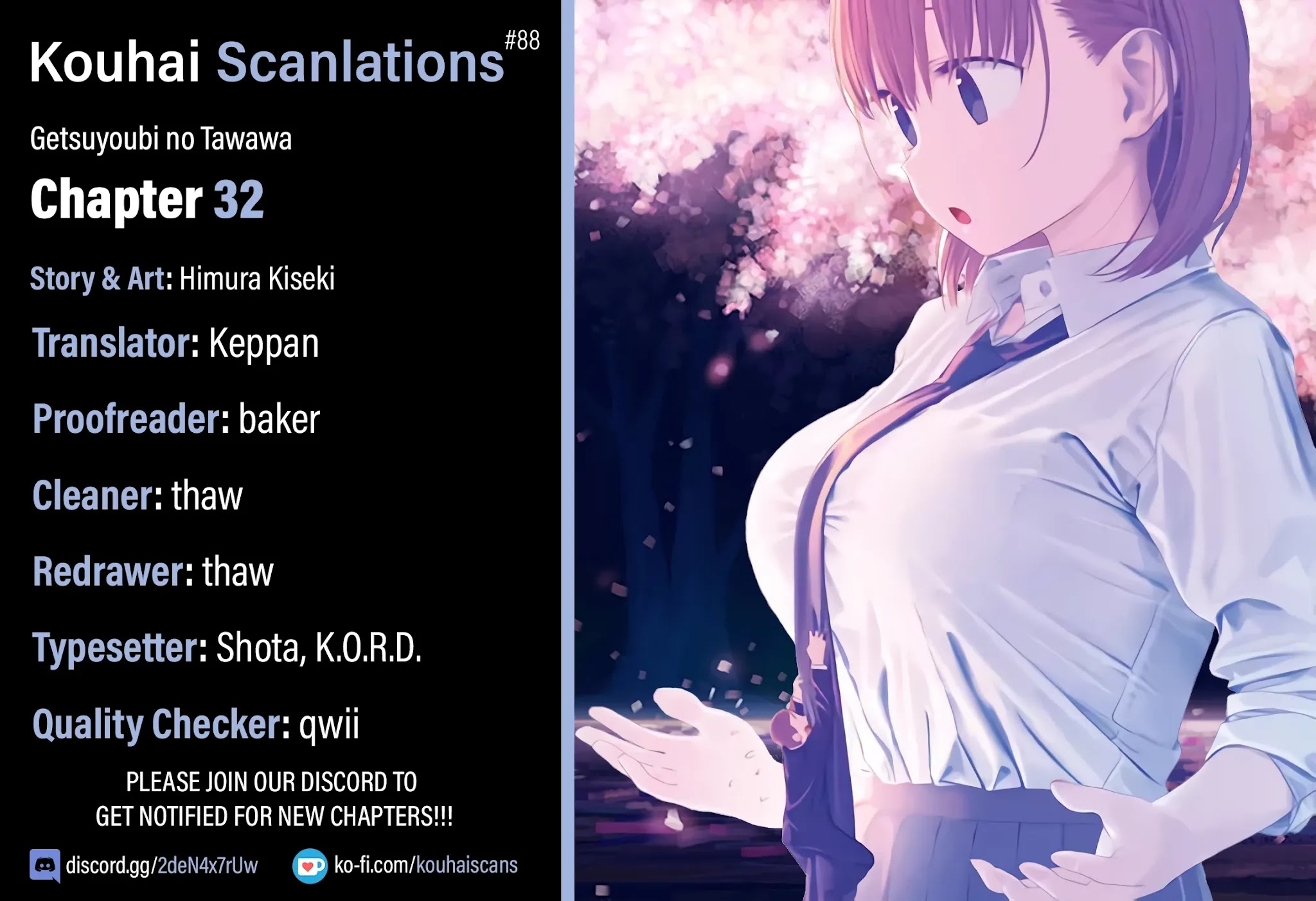 Getsuyoubi no Tawawa (Serialization) Chapter 32 page 1 - Chapter 32: Kouhai-chan, Part 9