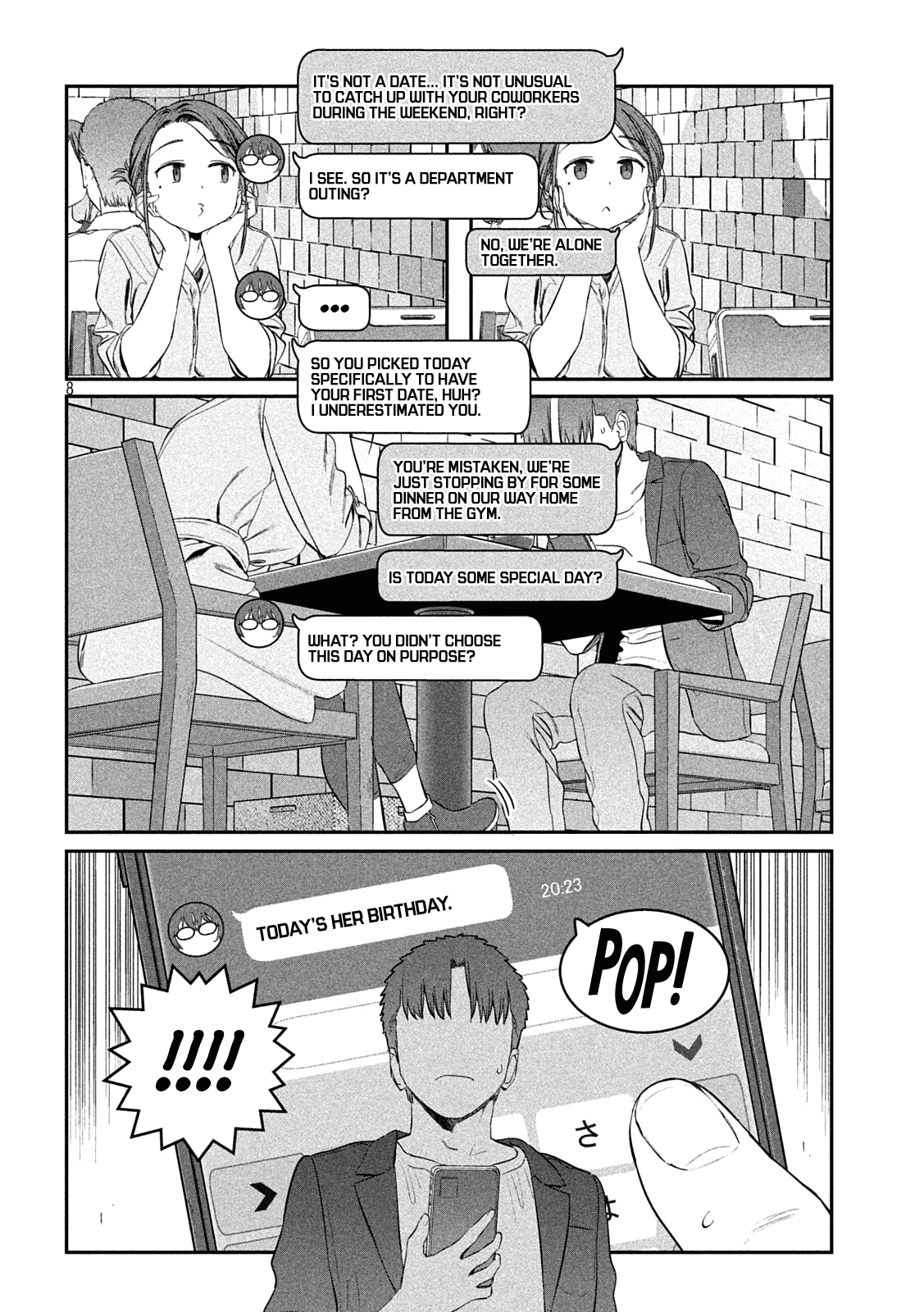 Getsuyoubi no Tawawa (Serialization) Chapter 41 page 8 - Chapter 41: Kouhai-chan, Part 13