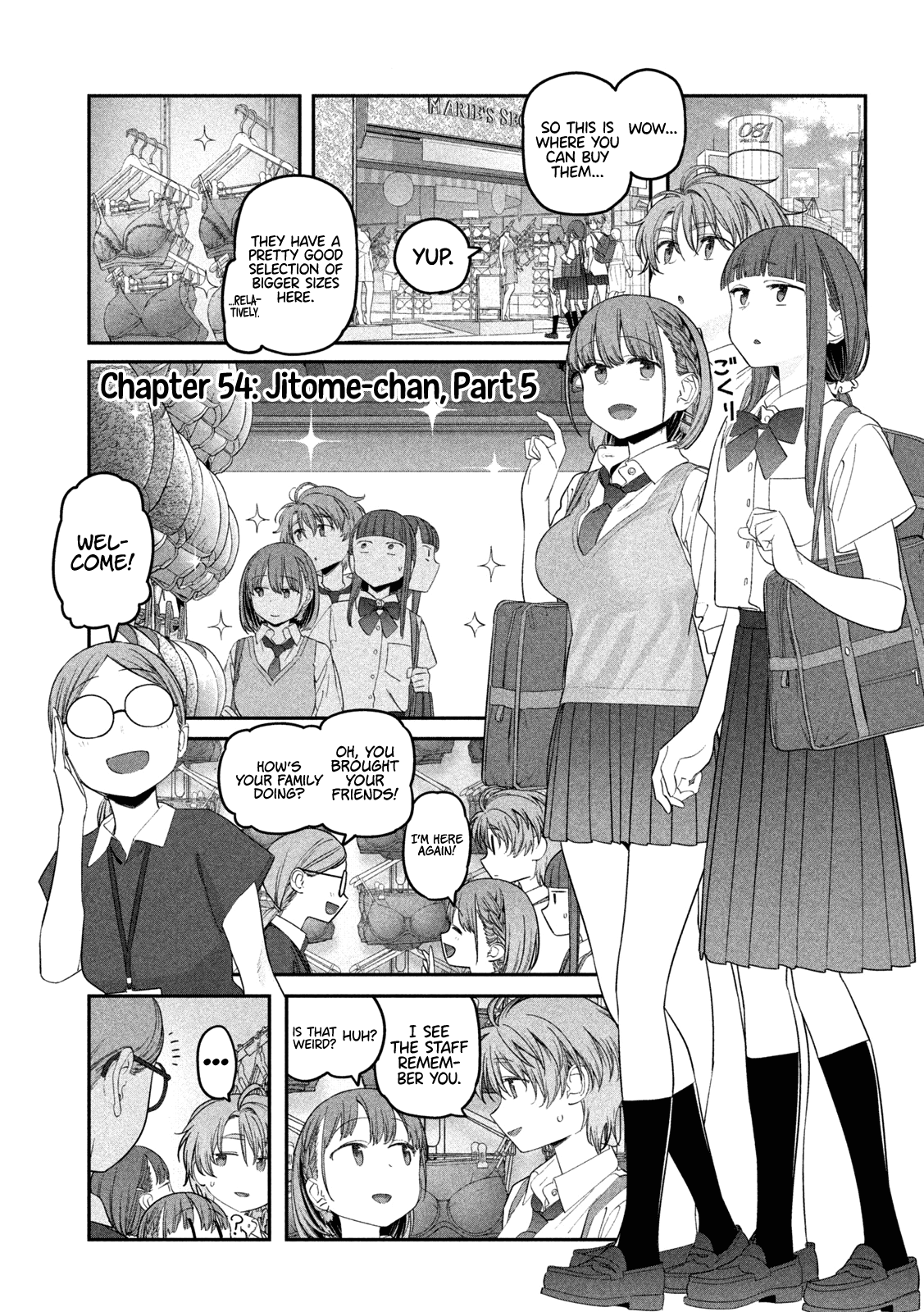 Getsuyoubi no Tawawa (Serialization) Chapter 54 page 1 - Chapter 54: Jitome-chan, Part 5