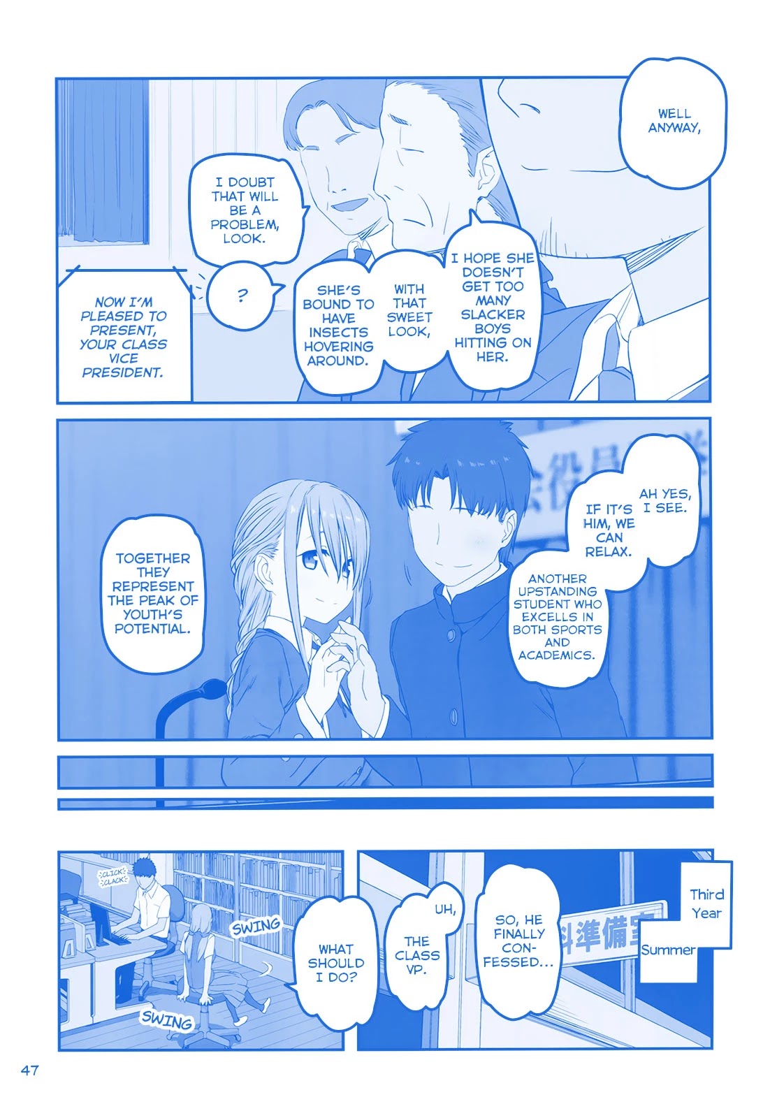 Getsuyoubi no Tawawa Chapter 12 page 11 - Chapter 12: Part IV: Maegami-chan (Bangs) Manga