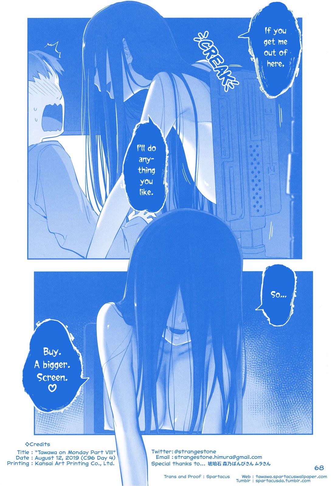 Getsuyoubi no Tawawa Chapter 26 page 8 - Chapter 26: Part VIII: Sada-chan Manga