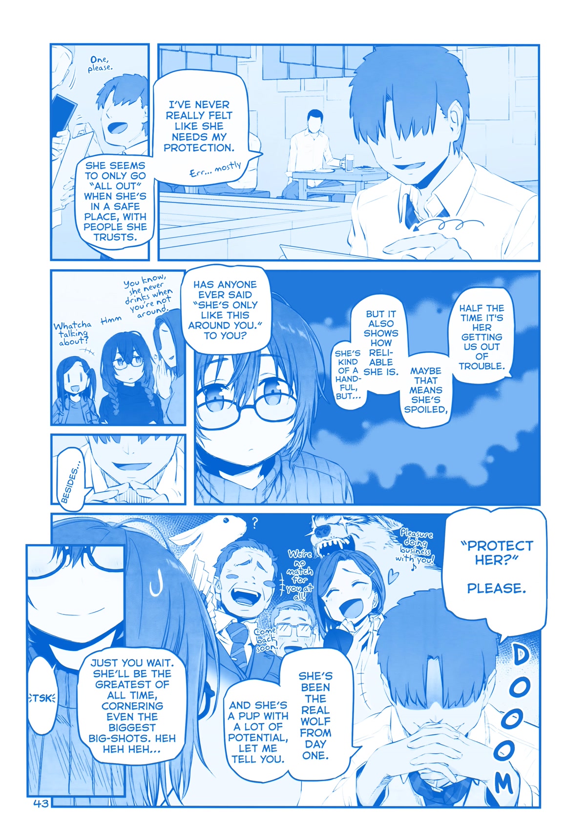 Getsuyoubi no Tawawa Chapter 29 page 15 - Chapter 29: Part IX - Manga: "Kouhai-chan and the Hot Spring"