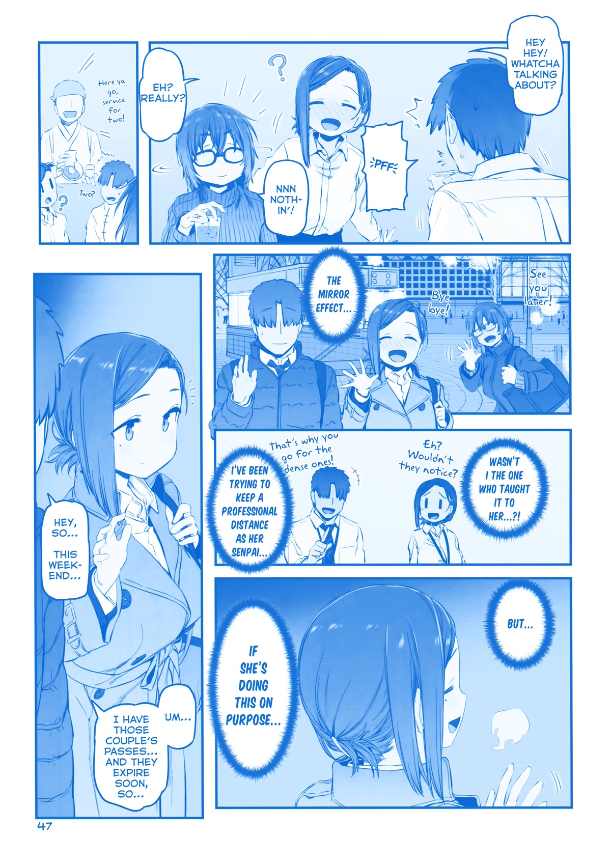 Getsuyoubi no Tawawa Chapter 29 page 19 - Chapter 29: Part IX - Manga: "Kouhai-chan and the Hot Spring"