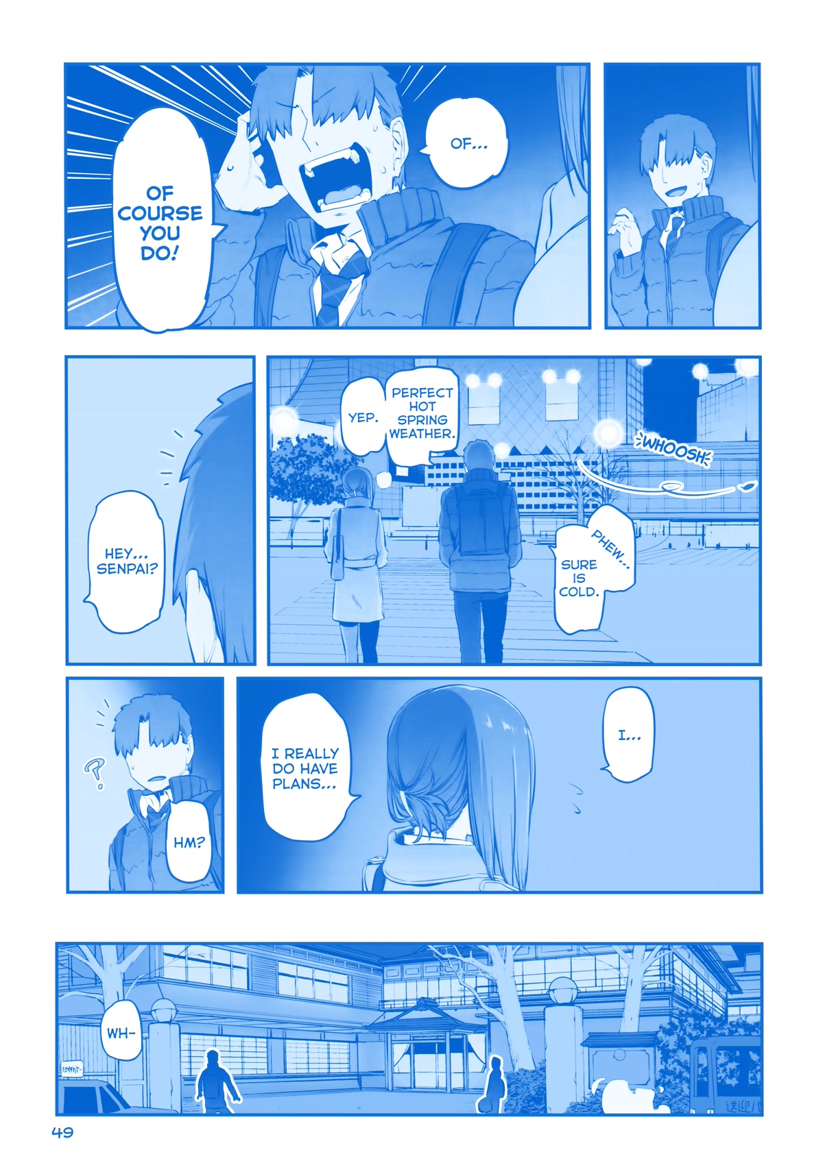 Getsuyoubi no Tawawa Chapter 29 page 21 - Chapter 29: Part IX - Manga: "Kouhai-chan and the Hot Spring"