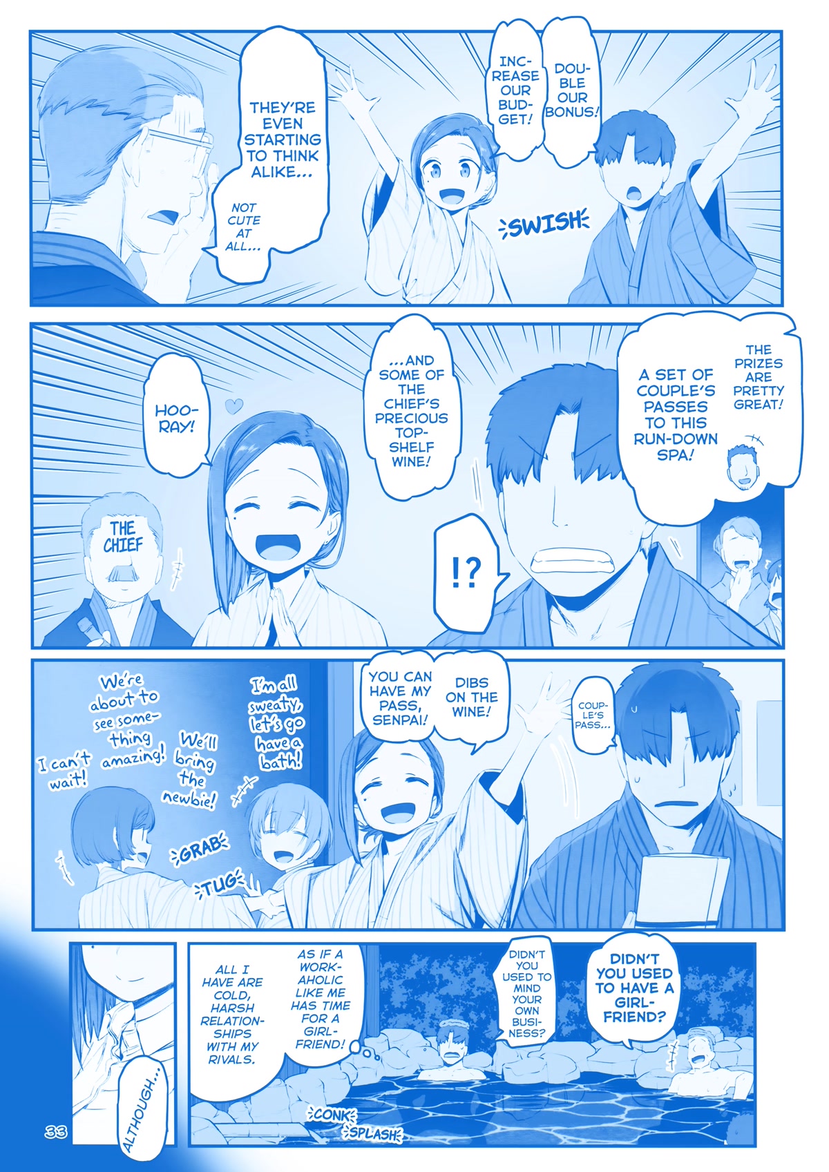 Getsuyoubi no Tawawa Chapter 29 page 5 - Chapter 29: Part IX - Manga: "Kouhai-chan and the Hot Spring"