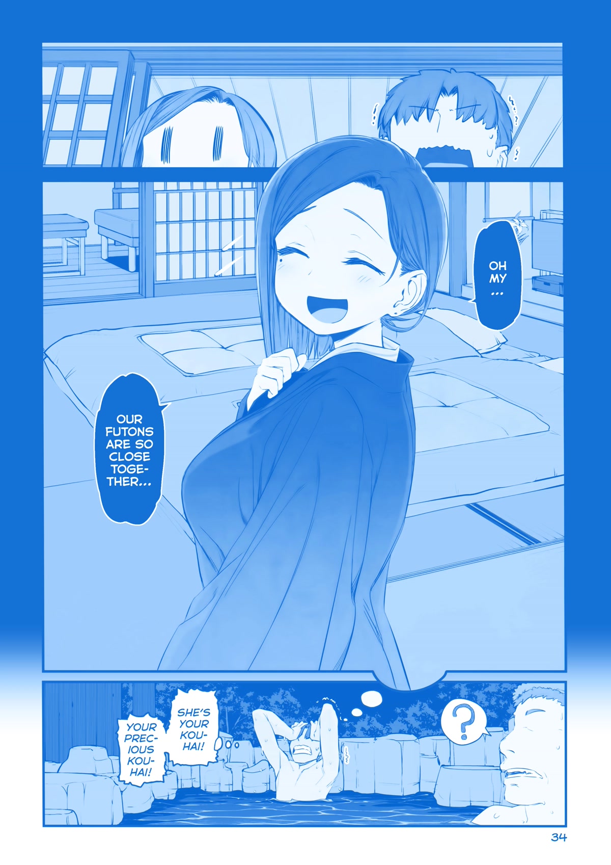 Getsuyoubi no Tawawa Chapter 29 page 6 - Chapter 29: Part IX - Manga: "Kouhai-chan and the Hot Spring"