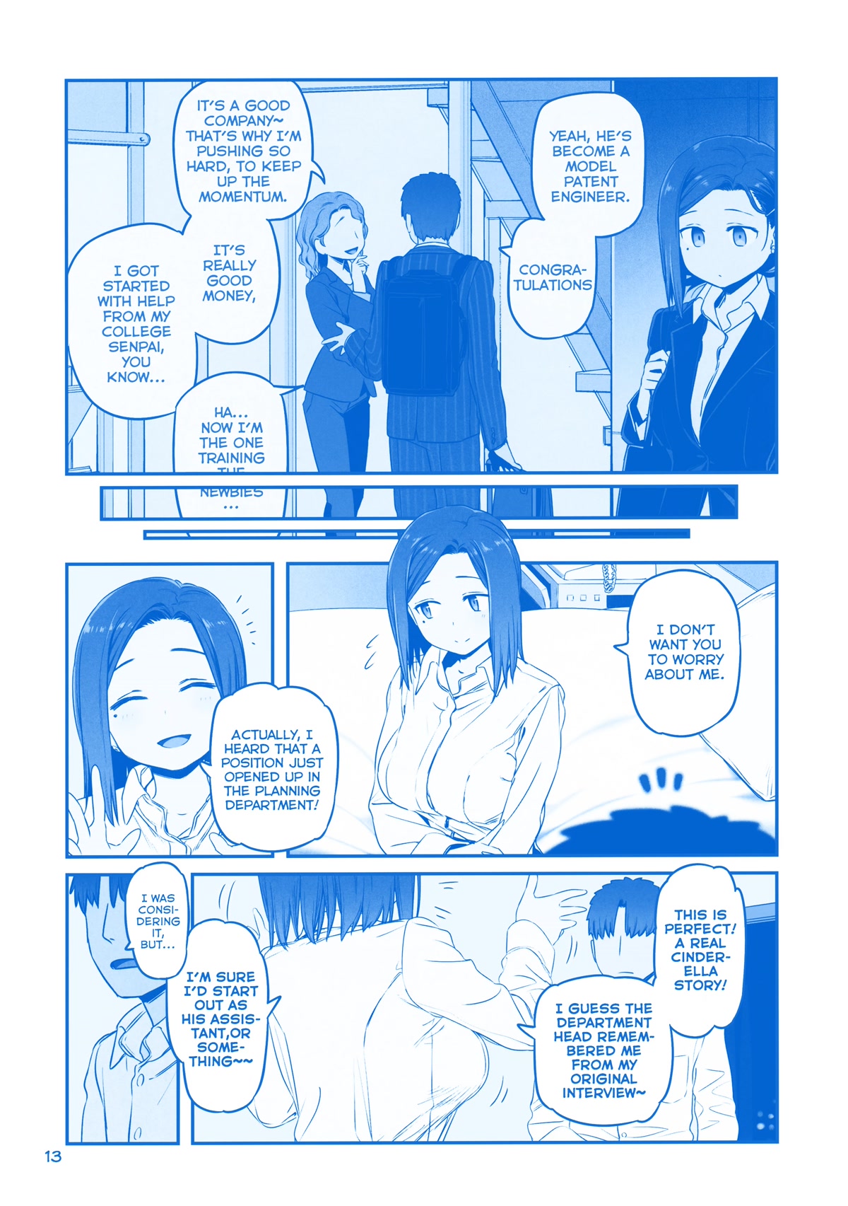 Getsuyoubi no Tawawa Chapter 32 page 12 - Chapter 32: Extra: Unpublished Story: "Business Trip Hotel" (Kouhai-chan)