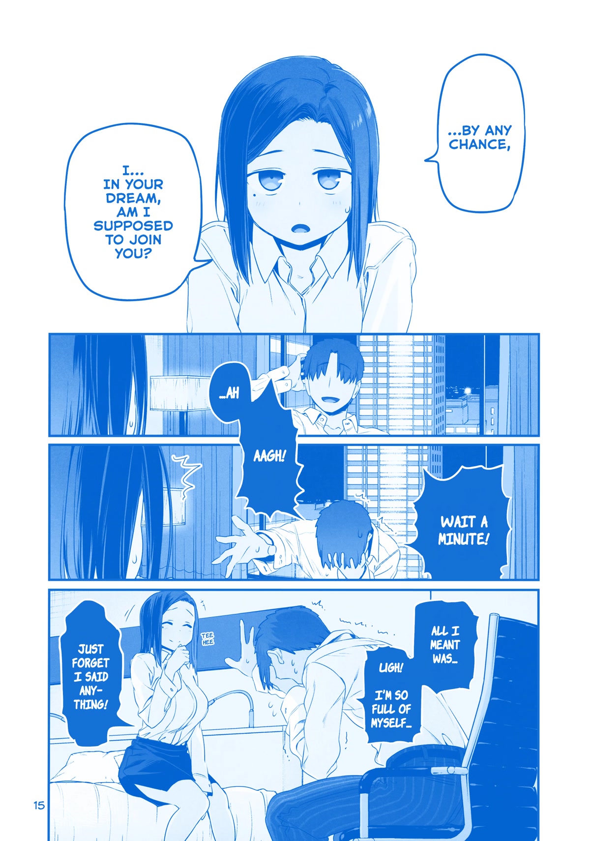 Getsuyoubi no Tawawa Chapter 32 page 14 - Chapter 32: Extra: Unpublished Story: "Business Trip Hotel" (Kouhai-chan)