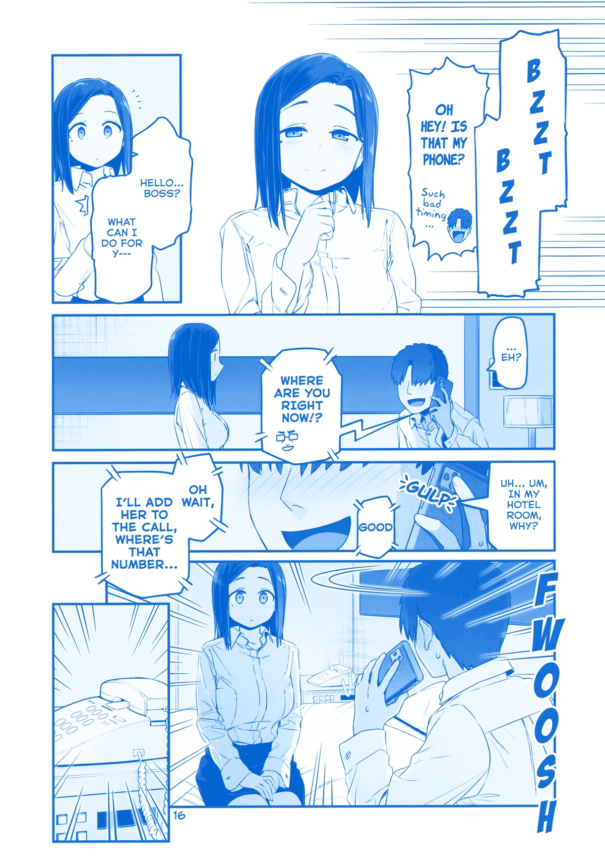 Getsuyoubi no Tawawa Chapter 32 page 15 - Chapter 32: Extra: Unpublished Story: "Business Trip Hotel" (Kouhai-chan)