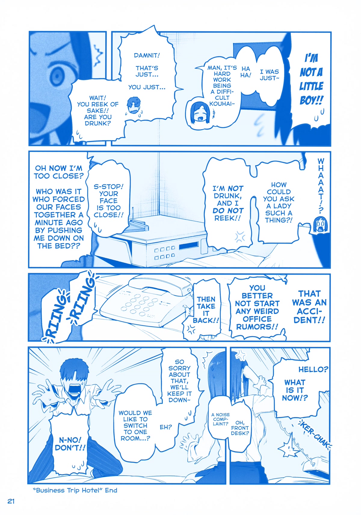 Getsuyoubi no Tawawa Chapter 32 page 20 - Chapter 32: Extra: Unpublished Story: "Business Trip Hotel" (Kouhai-chan)